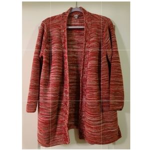 J. Jill rust multicolored cardigan sweater